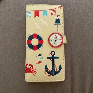 Nautical Themed Wallet with Anchor and Compass